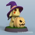 Pikachu pokemon halloween - cults 2.jpg Free 3D file Pikachu With Pumpkin Pokemon Halloween・3D printable model to download