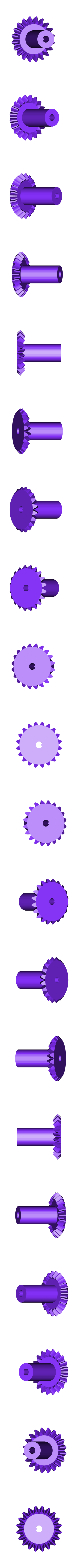1x_Bevel_Gear_2.stl Industrial Bevel Gearbox / Gear Reducer (Cutaway version)