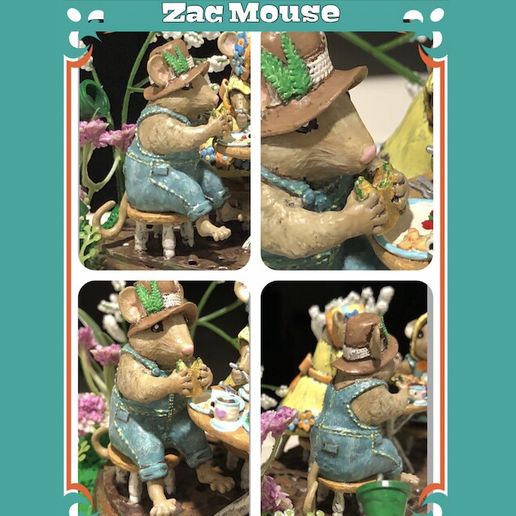 🐁 Zac Mouse with Cheeseburger・3D Print with the Mars 3Pro 3D printer・Cults