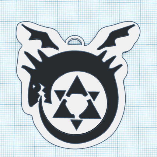 Key ring Full metal Alchemist 3D model