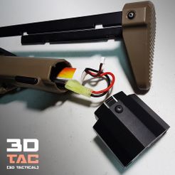 3DTAC_Badger_1.jpg STL file 3DTAC / Honey Badger Battery Extender (2 Models Included)・3D print object to download