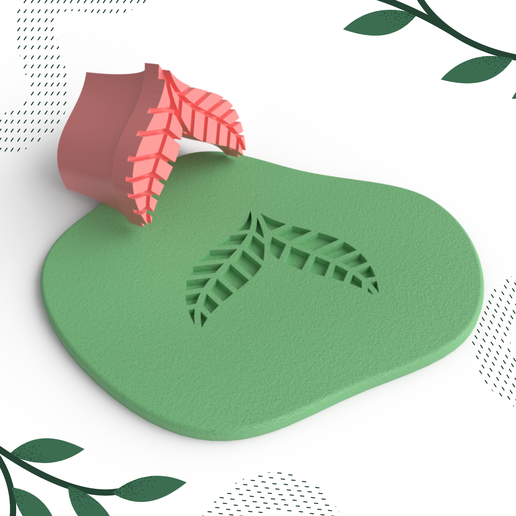 Green-and-White.png CLAY STAMP NO.07 | DIGITAL STL FILE | 1 SIZE