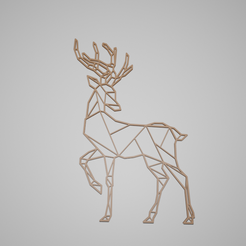 reindeer.png STL file Low poly riendeer・3D printer design to download