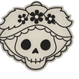 Catrina Bn.png Day of the Dead Cookie Cutter