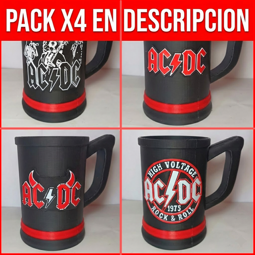 🤘 ac dc horns - Glass/ pitcher・ STL File for 3D printing・Cults