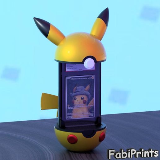 PSA Slab Holder Pokemon Pikachu Ball 3D File for 3D printingCults