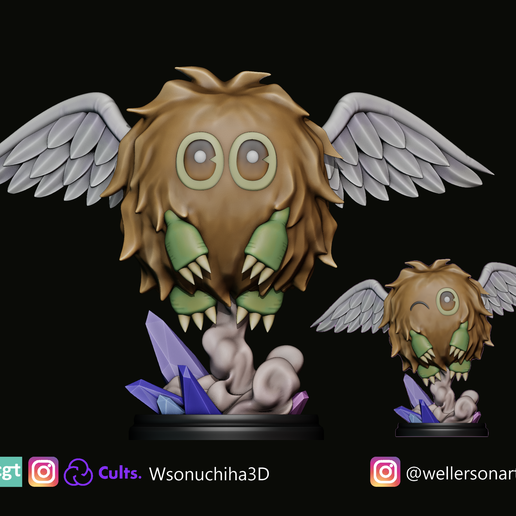 winged kuriboh figure - yugioh STL File for Cults