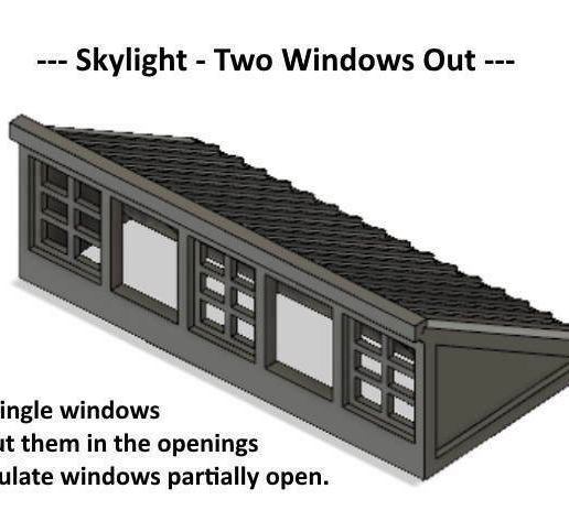 🎨 N Scale -- Rooftop Skylights・Free 3D File for ・Cults