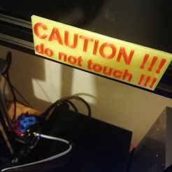 caution sign.jpg Fichier STL gratuit prudence・Modèle à télécharger et à imprimer en 3D