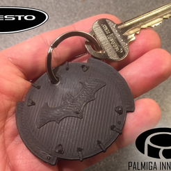Capture d’écran 2016-12-26 à 10.25.35.png Бесплатный STL файл Palmiga Caresto Arkham Car steering wheel cap - Keychain token・3D-печатный объект для загрузки
