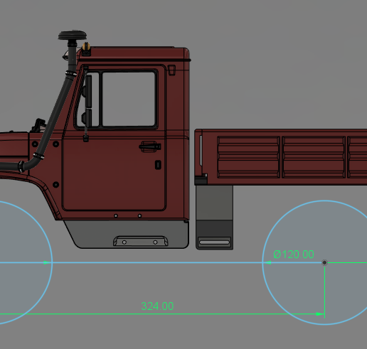 324mm.PNG Crawler G3308 Sideboard Flatbed 1/10 RC body attachment