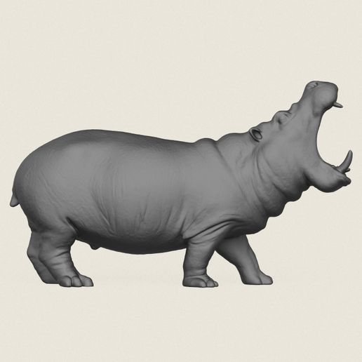 Hippopotamus-Print-Ready-3D-Model-03.jpg Бегемот готовая к печати 3D модель