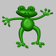 3.png Funny frog STL file