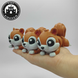 Flexi-Tiny-Squirrel,-P4.png Flexi Tiny Squirrel, figura fidget articulada, versión llavero incluida, 3mf incluidos