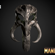 2.png Mythosaur Skull Pendant - Mandalorian Symbol Ready for 3d print 3D print model