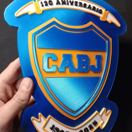 Boca-Juniors-cuadro-escudo-120-aniversario3.jpg Boca Juniors Club World Cup Coat of Arms - Wall Chart