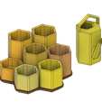 5.png Modular Flowerbox in Hexagon Designs