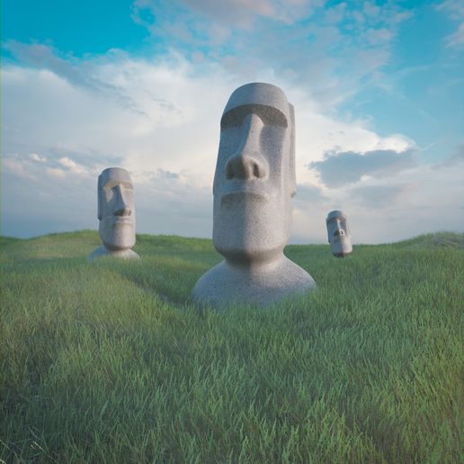 CHADS.jpg Moai statue