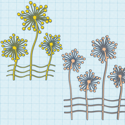 dandelion-flowers-2.png STL file Dandelion flowers・Model to download and 3D print