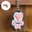 12.jpg Dog Paw Keychain- Print In Place