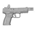 Canik-TP9-01.jpg CANIK TP9 ELITE COMBAT 9mm PISTOL  with Vortex red dot and compensator real size scan