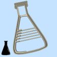 07-1.jpg Science and technology cookie cutters - #07 - laboratory glassware: conical / Erlenmeyer flask (style 2)