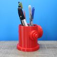 IMG_7768.jpg Fire Hydrant Pencil Cup Gift For Firefighter Fireman Desk Toy Organization Pen Holder Red Office Accessory Fathers Day Birthday Planter Cool