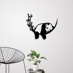 demo.jpg STL file Resting Panda wall decoration・3D printer design to download