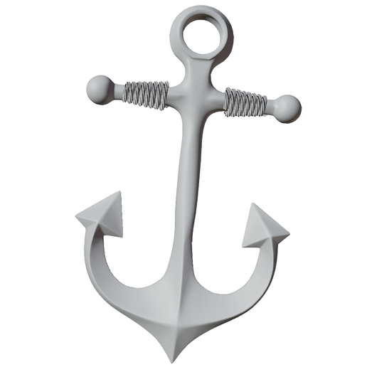 Nautical Ship Anchor – Rope Wrapped Anchor Pendant Model
