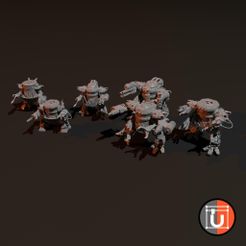 WholeArmy_2.jpg Free STL file Goblin and Ork Walkers・Model to download and 3D print