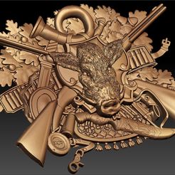58.jpg Free STL file frame cnc router art nature tree sanglier・3D printer model to download