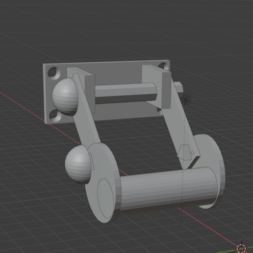 Wall Mounted Adjustable Filament Holder 3D model