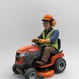 mp1.jpg Riding Lawn Mower with Driver 1/32 Scale - Slot Car Garden Scenery