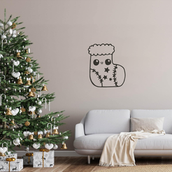 Sock-II-Wall-Decor-Simulation.png Weihnachten: Socke I Wanddekoration