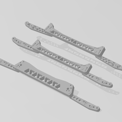 Rear-Subframe-Brace-and-Control-Arms.png STL file 1:24 Rear Subframe Brace & Control Arms・3D printer model to download