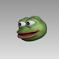 pepe6.jpg STL file pepe the frog keychain・3D printer design to download