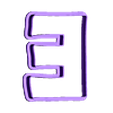 E.stl Alphabet cutter alphabet cookie cutter 6cm alphabet letters