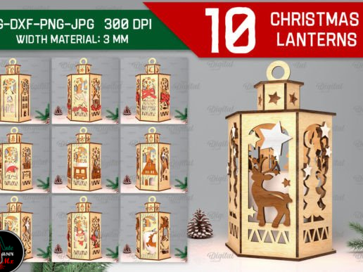 Lamparas navideñas - 10 modelos 3D model