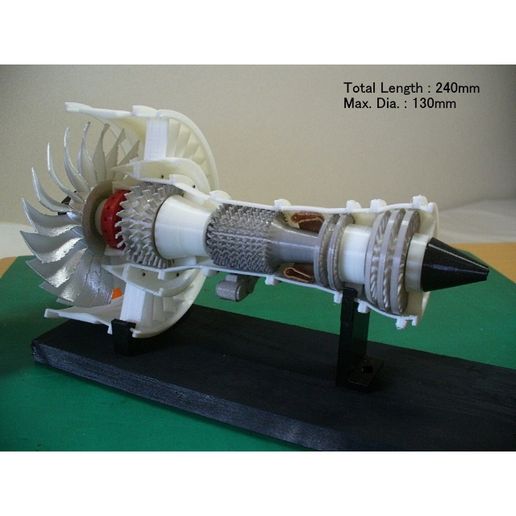 Jet Engine, Geared Turbofan (GTF) 3D model
