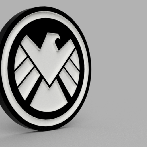 shield illuminated sign 3D model