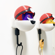 스크린샷-2022-06-20-오후-9.12.30.png STL file Pokémon pokeball key hanger(Pikachu, Gengar)・3D printable model to download