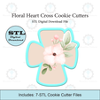 Etsy-Listing-Template-STL.png Floral Heart Cross Cookie Cutters | STL Files