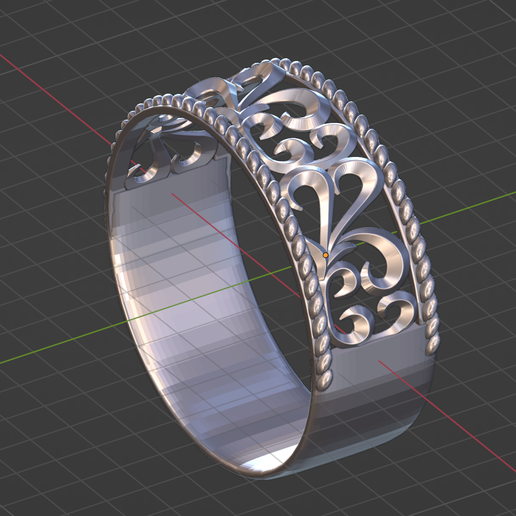 ring ornament with torsal 3D model
