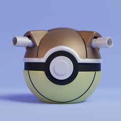 pokeball-blastoise.jpg STL-Datei Pokemon Blastoise Pokeball・3D-druckbares Design zum Herunterladen