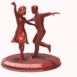 TUM.png Minimalist Dancing Couple Figure | Abstract Love Sculpture (3D Print STL), La La Land, lalaland, La La Land movie,