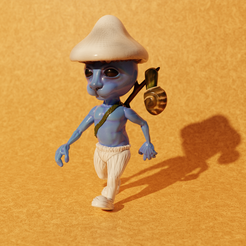smurf-cat-render-1.png Archivo STL Gato pitufo・Objeto imprimible en 3D para descargar