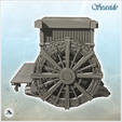 5.png Medieval water mill with wide blade and wooden pontoon (20) - Pirate Jungle Island Beach Piracy Caribbean Medieval Skull Renaissance