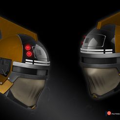 Artwork.jpg Archivo 3D Casco de cazarrecompensas・Modelo para descargar y imprimir en 3D