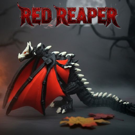 dragon-red-reaper_flexi_printinplace4.jpg Dragon red reaper prininplace