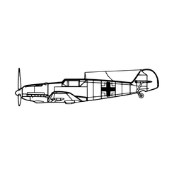 Messerschmitt-BF109.png STL file Messerschmitt BF109・3D printing idea to download